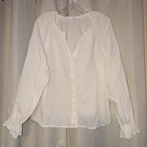 GAP Cream Button-Up Blouse